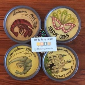 Coasters-Hand Painted-New Orleans
